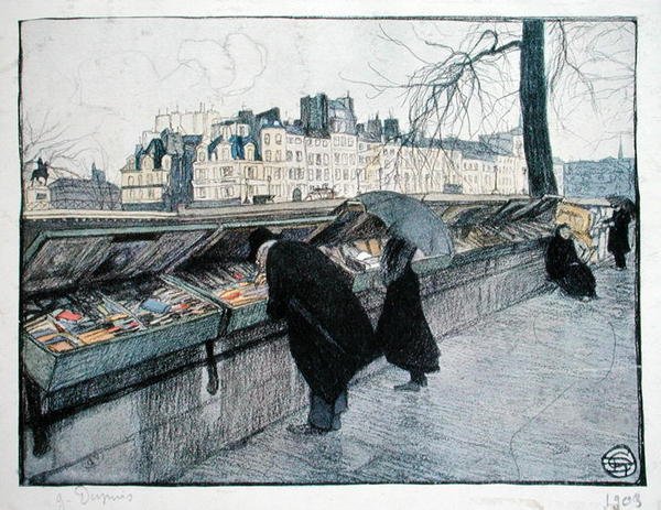 Bouquinistes Seinen vasemmalla rannalla lähellä Pont-Neufia, Pariisi tekijältä Georges Dupuis
