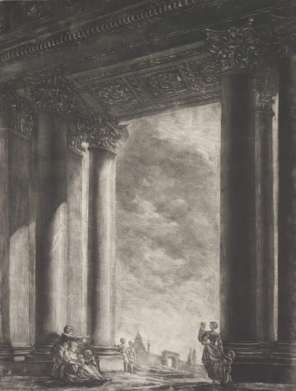 Näkymä Santa Maria Maggioren eteisestä Roomassa, 1765-67. tekijältä Georges François Blondel