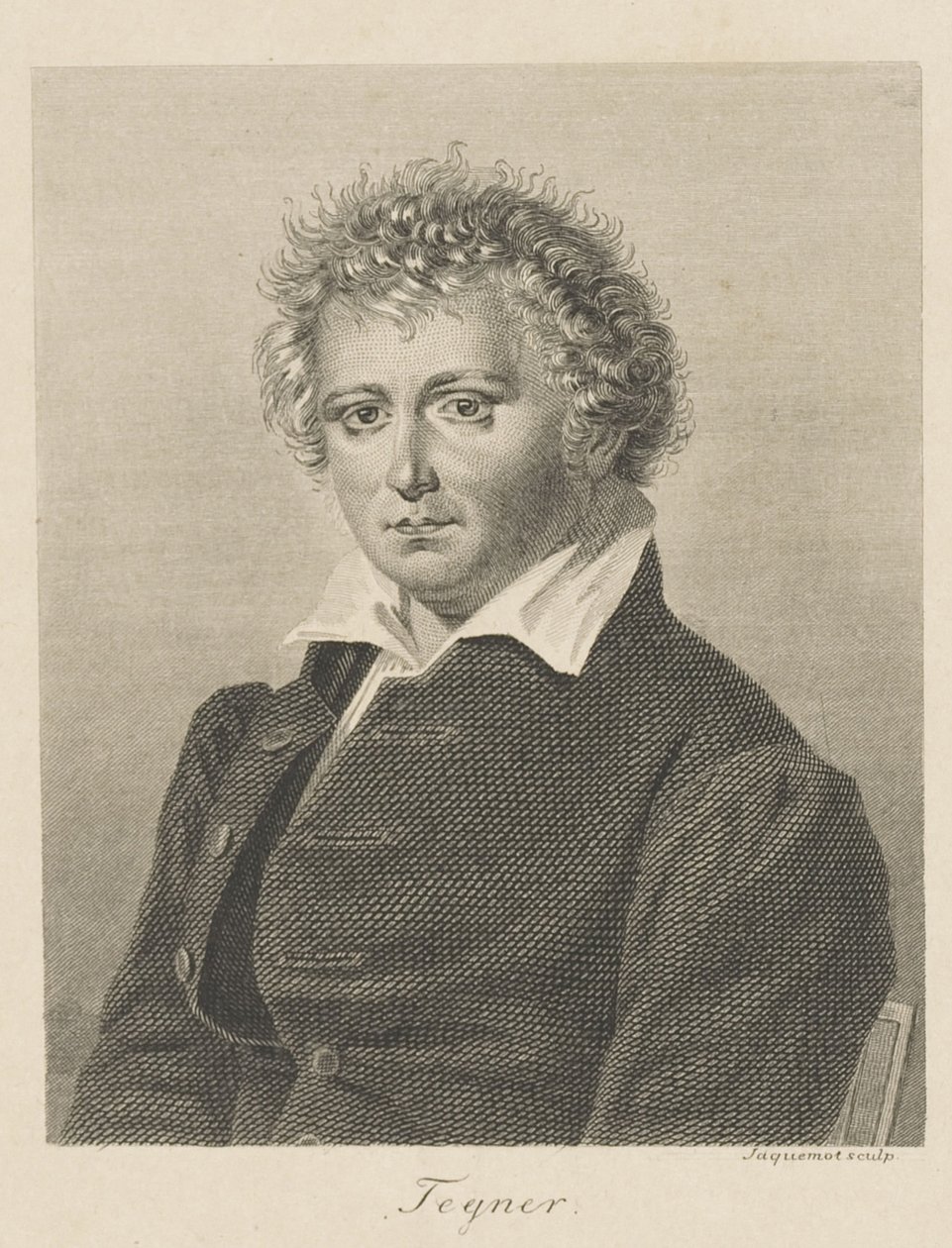 Esaias Tegnérin muotokuva 1782-1846, noin 1830. tekijältä Georges François Louis Jaquemot