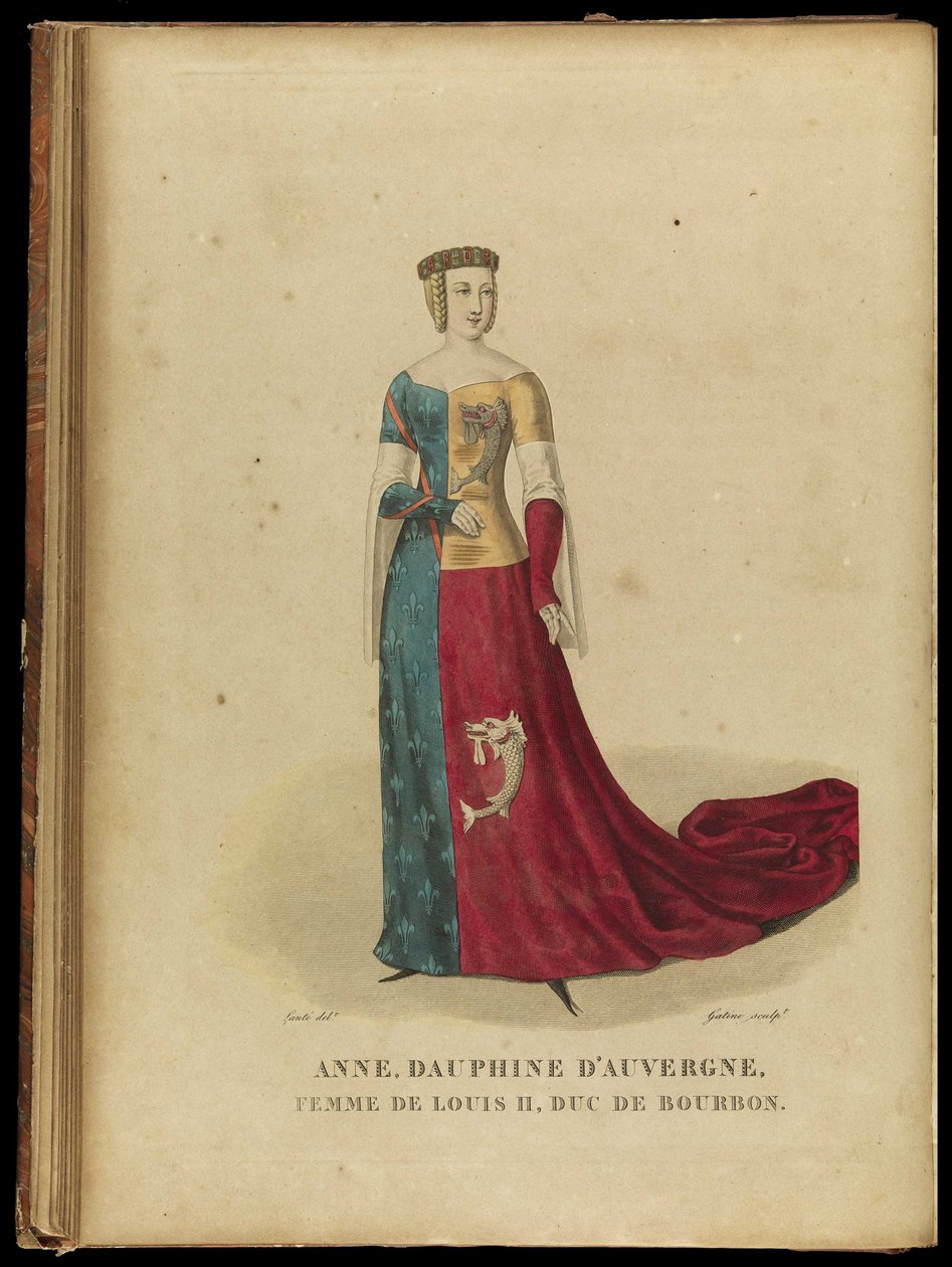 Anne of Auvergne 1358-1417, Forezin kreivitär ja Bourbonin herttuatar, 1700-luvun loppu. tekijältä Georges Jacques Gatine