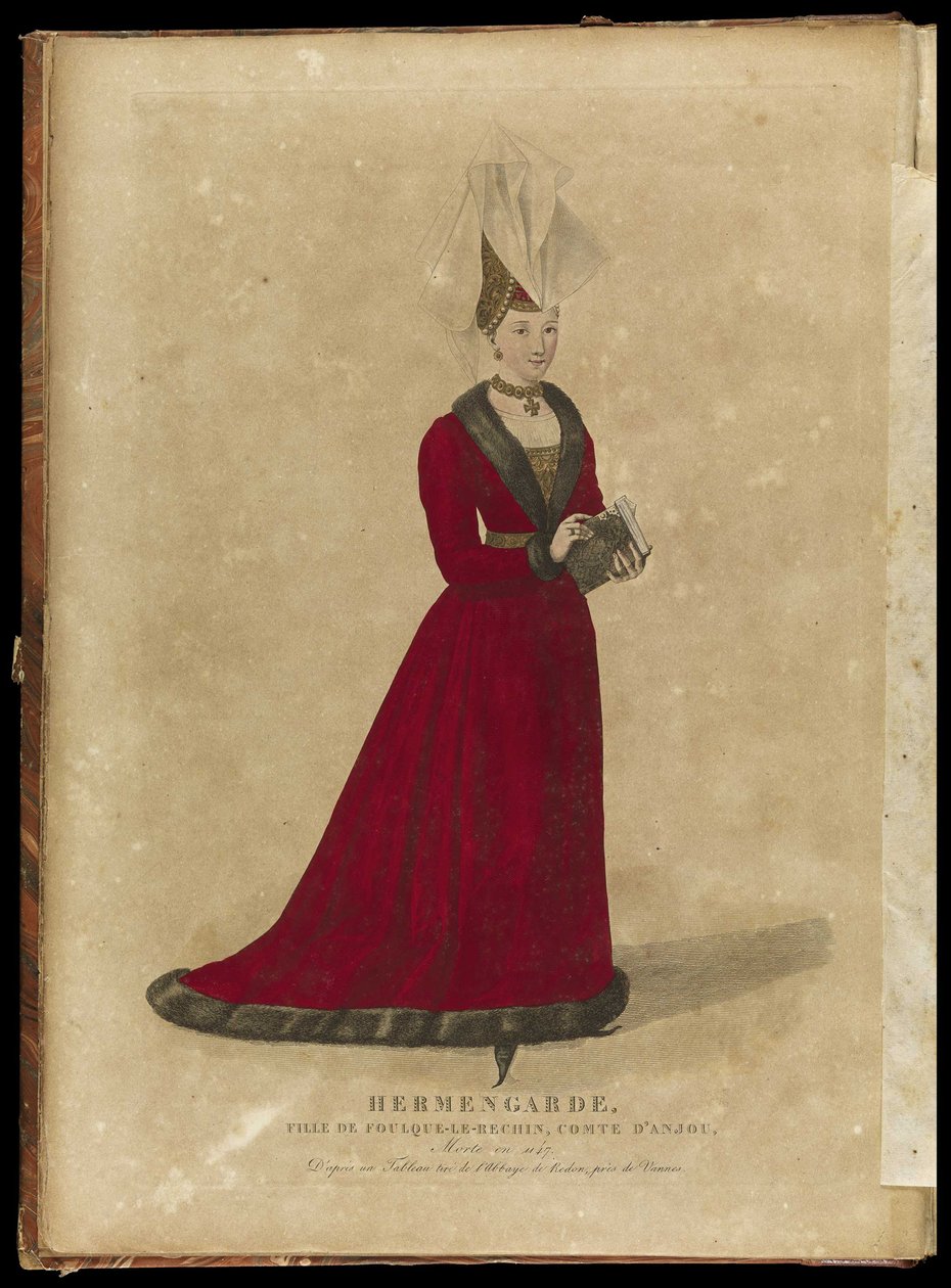 Ermengarde of Anjou, Akvitanian ja Bretagnen herttuatar, 1700-luvun loppu. tekijältä Georges Jacques Gatine