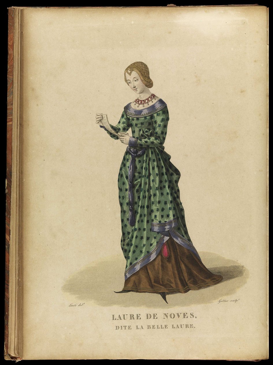 Laura de Noves 1310-1348, 1700-luvun loppu. tekijältä Georges Jacques Gatine