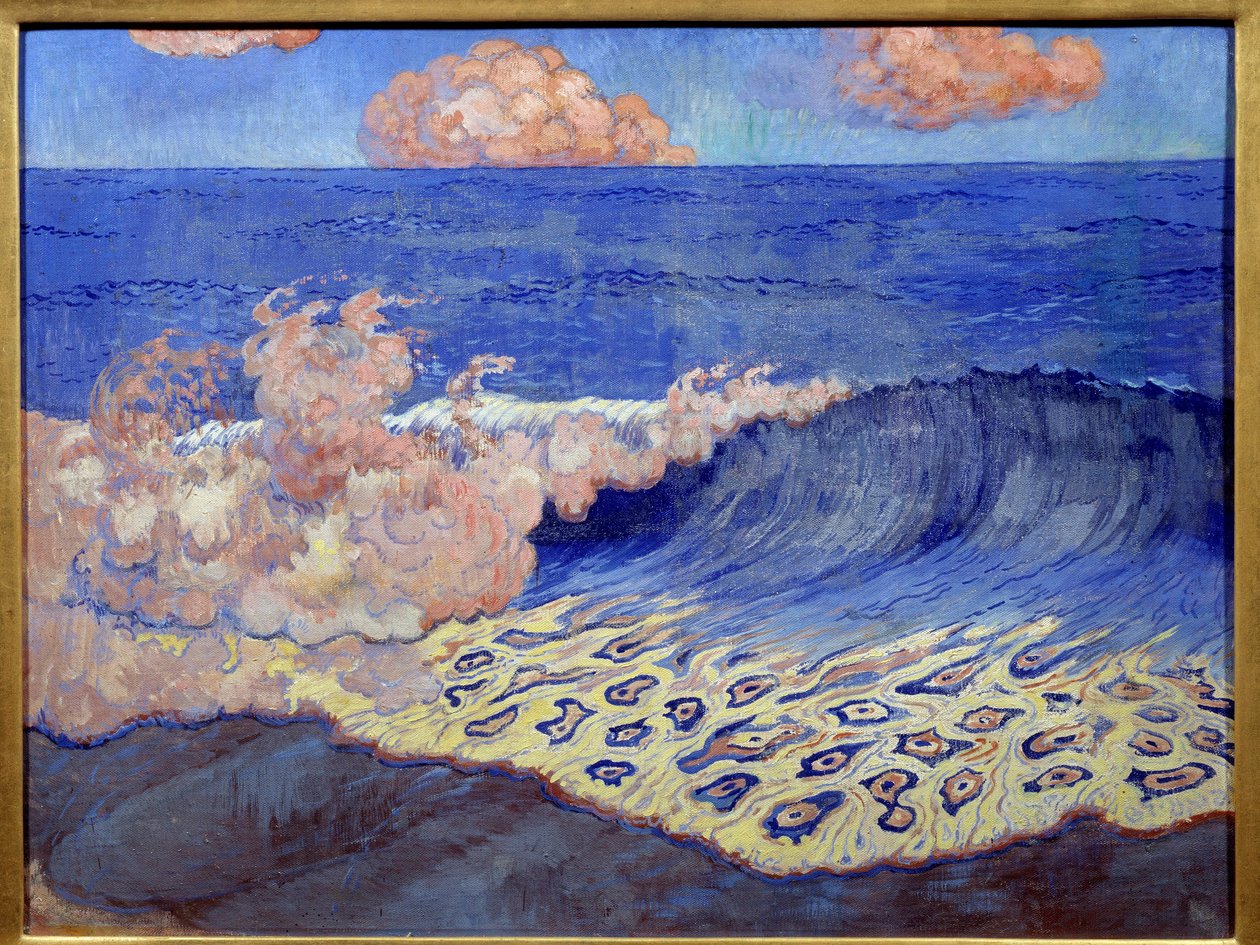 Blue Navy, aaltoefektit. Georges Lacomben (1868-1916) maalaus tekijältä Georges Lacombe