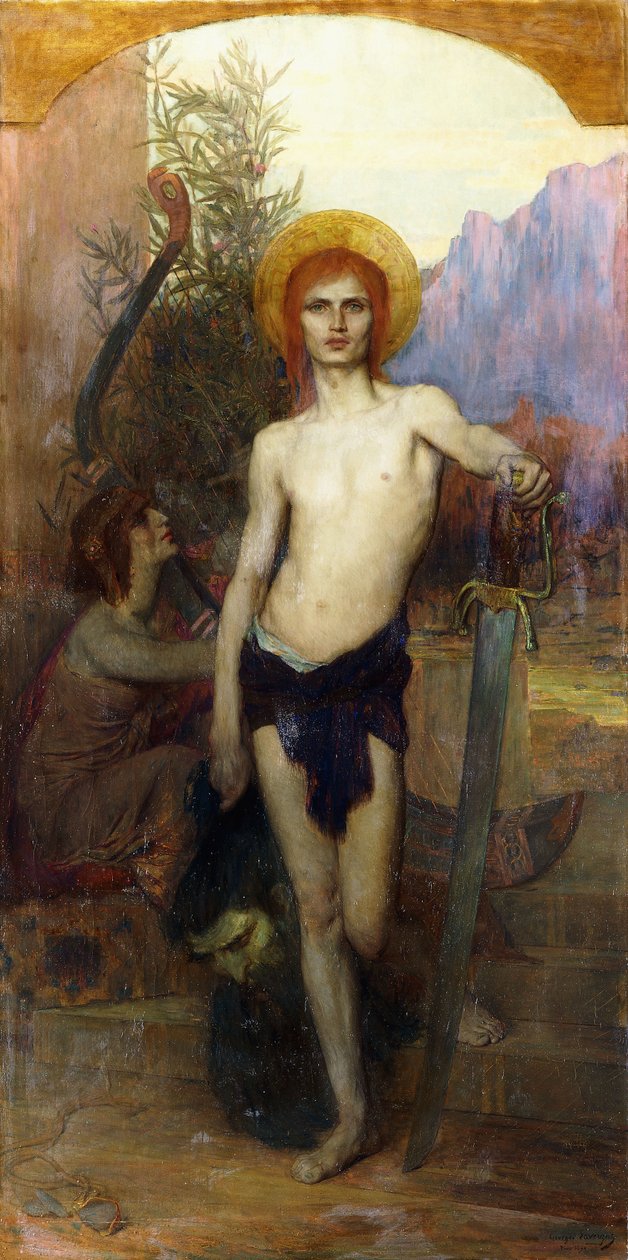 Daavid Goljatin pään kanssa tekijältä Georges Lavergne
