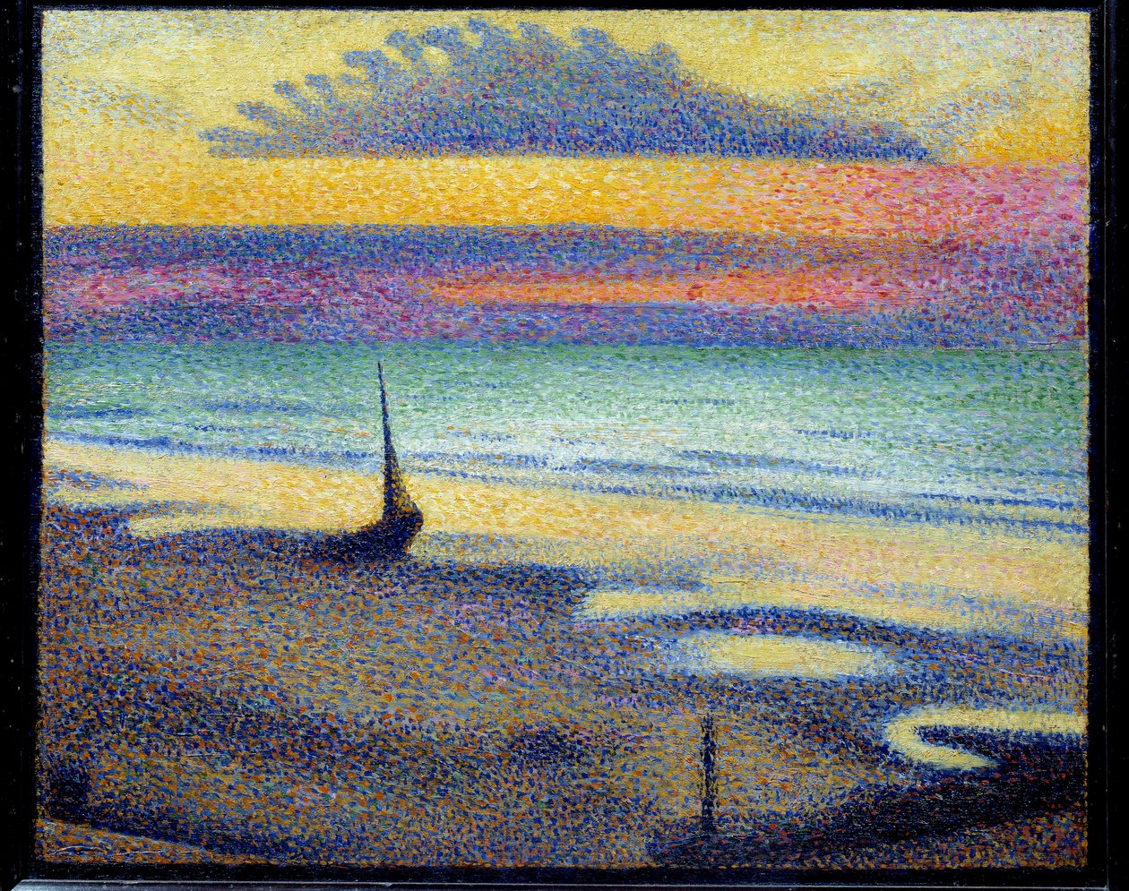 Ranta Heistissä (Knokke-Heist tai Knokke-Heist, Belgia). Maalaus Georges Lemmen (1865-1916) Ec. Bel. tekijältä Georges Lemmen