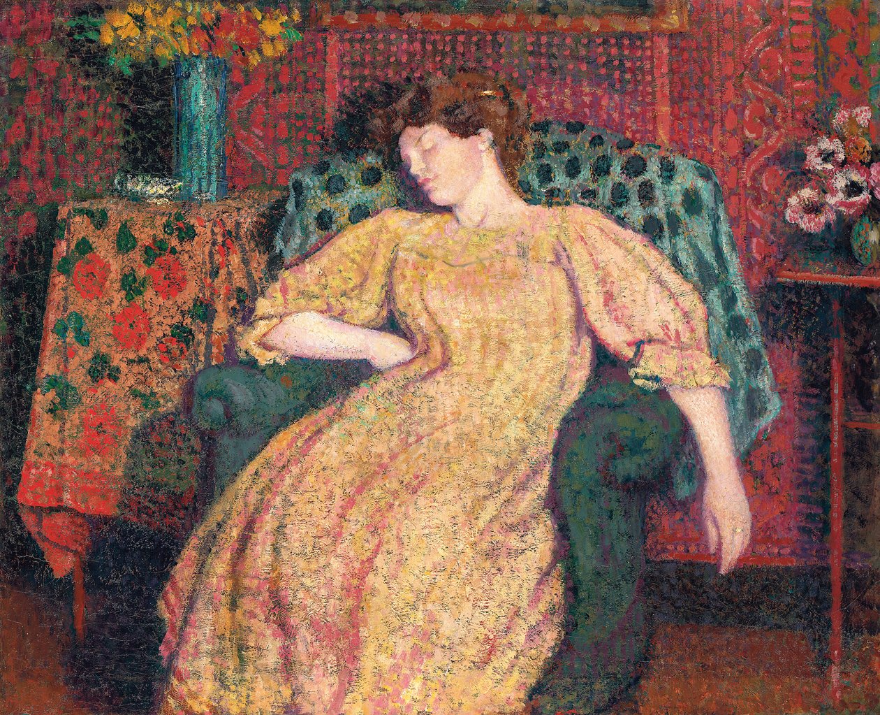 Sleep tai Siesta, n. 1906 tekijältä Georges Lemmen