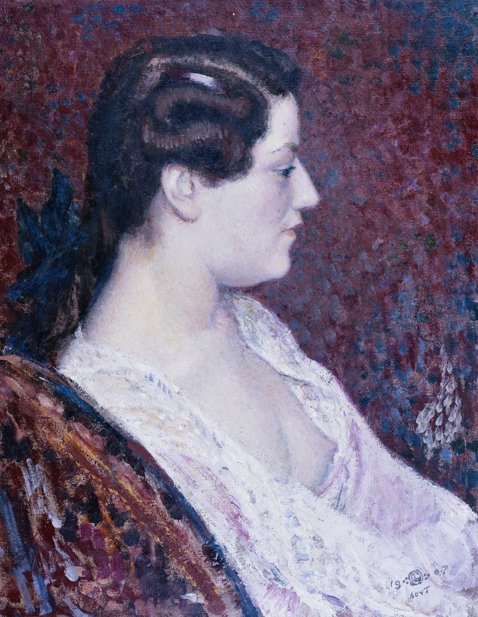 Nainen paljain rinnoin, 1907 tekijältä Georges Lemmen