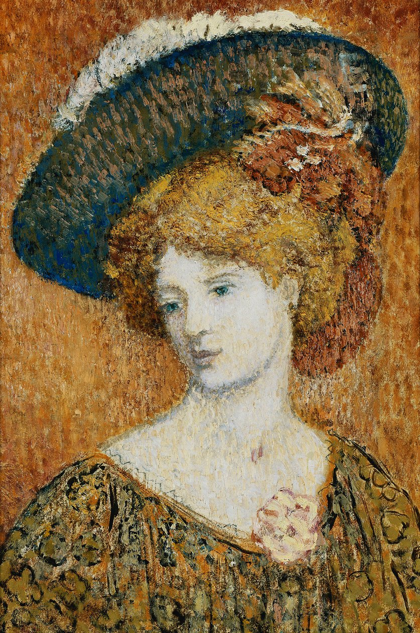 nainen hattu; Femme au Chapeau - Nainen hattu, tekijältä Georges Lemmen