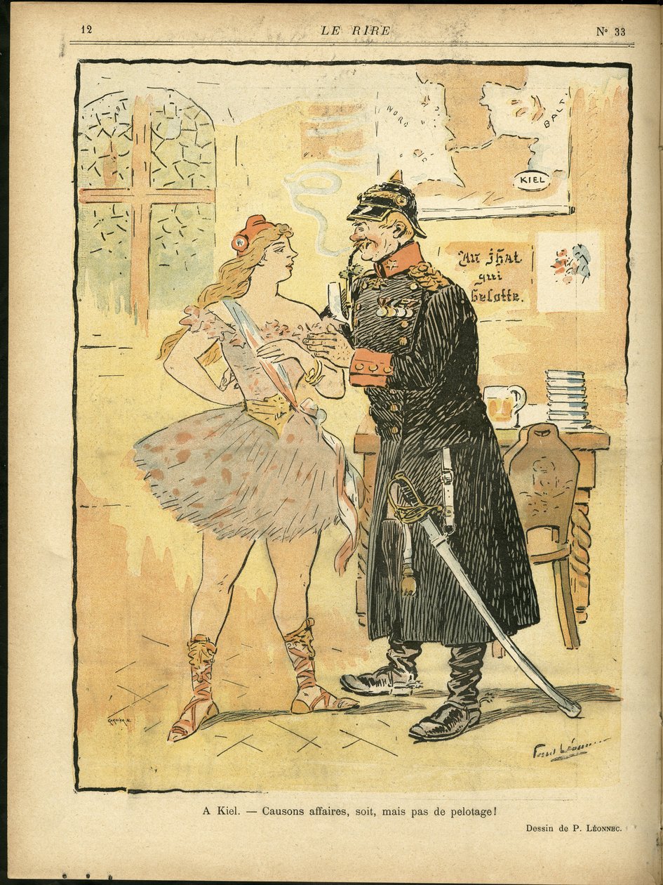 Georges Leonnecin (1881-1940) kuvitus Le Rire -lehdessä. tekijältä Georges Leonnec