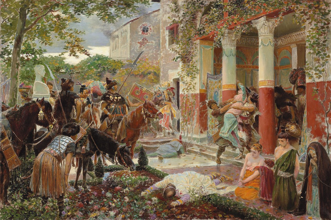 Tataarien hyökkäys, tekijältä Georges Marie Rochegrosse