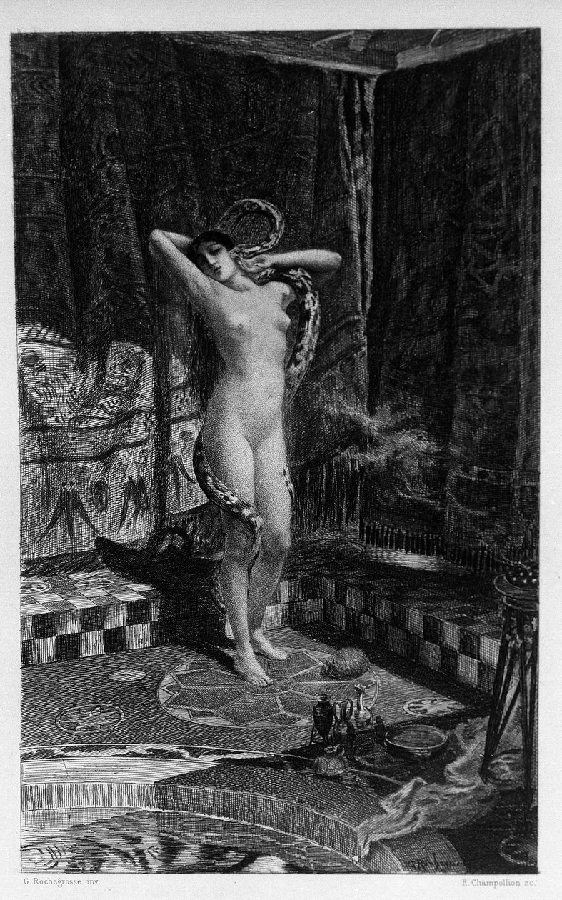 Salammbo, Hamilcar Barcan (tai Barcasin) tytär. Georges Antoine Rochegrossen (1859-1938) kuvitus Gustave Flaubertin romaaniin "Salammbo", joka ottaa viitekehykseksi palkkasoturisodan ensimmäisen puunilaissodan aikaan (246-241 eaa.) ) roomalaisten välillä tekijältä Georges Marie Rochegrosse