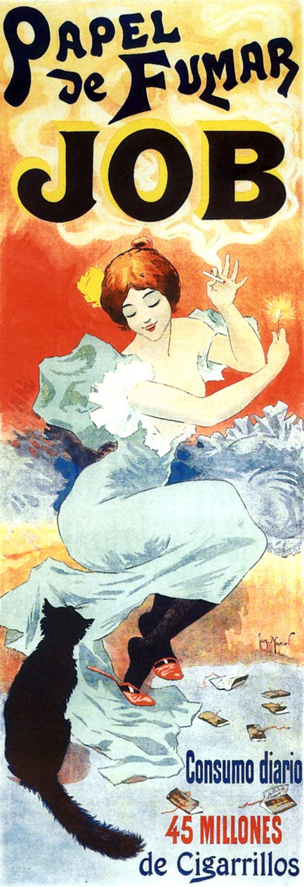 Jobin savukepaperin mainosjuliste, 1894 (juliste) tekijältä Georges Meunier