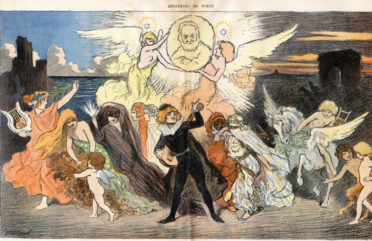 Runoilijan, hommagea Victor Hugon (1802-1885) apoteoosi hänen syntymänsä satavuotisjuhlan kunniaksi tekijältä Georges Meunier