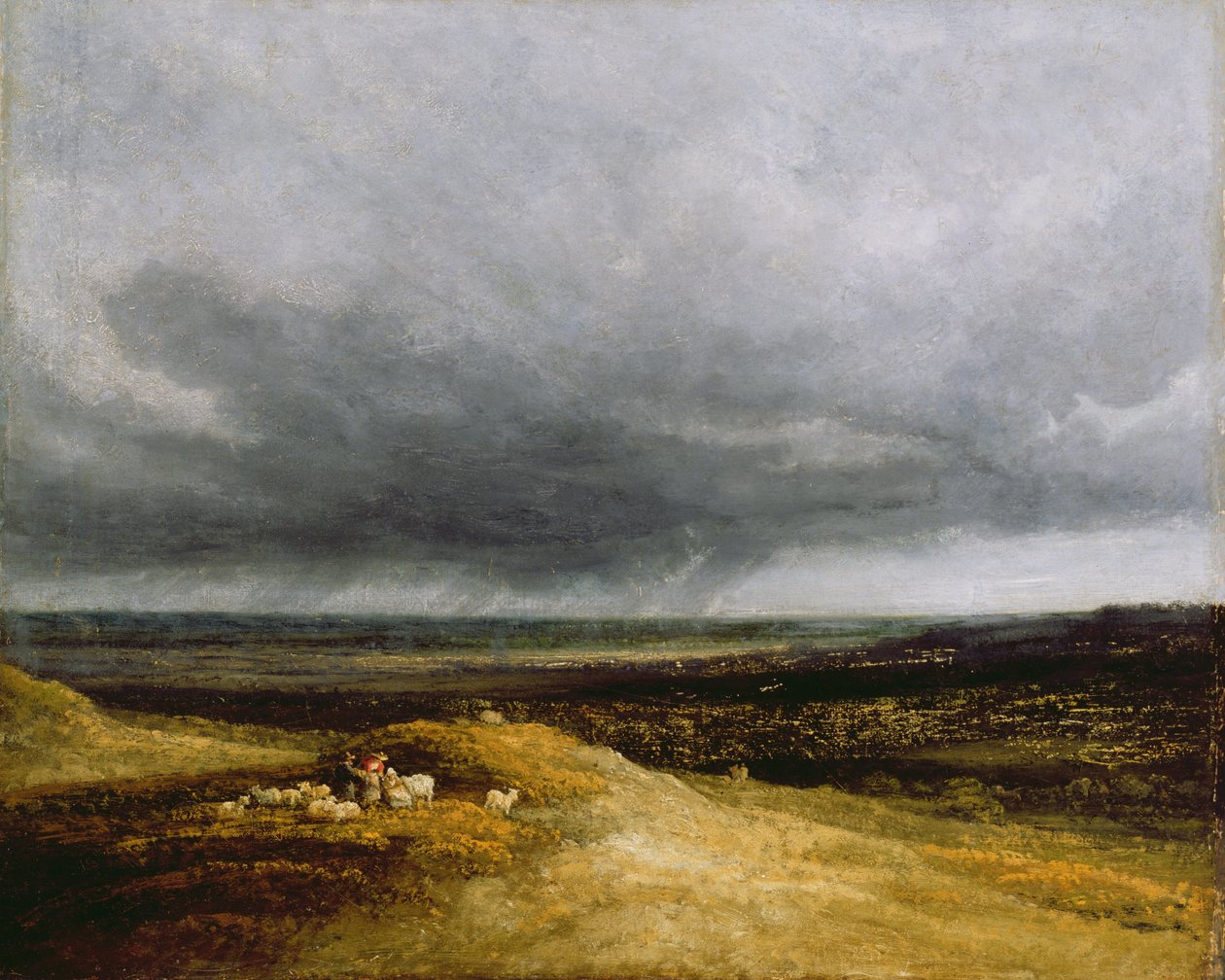 Lähestyvä myrsky, n. 1820-25 (öljy kankaalle) tekijältä Georges Michel
