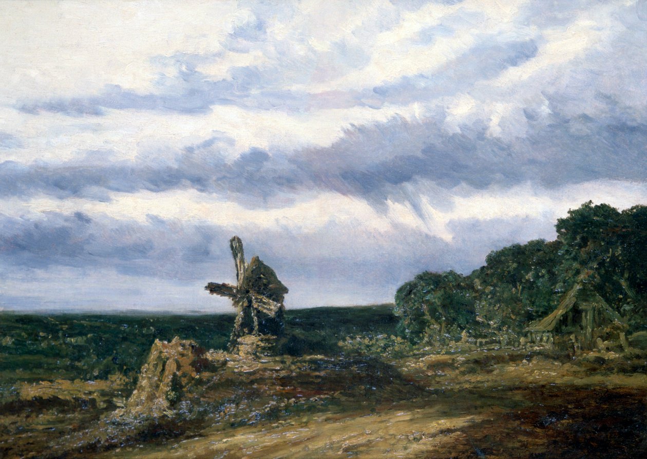 Maisema myllyllä, c1783-1843 tekijältä Georges Michel