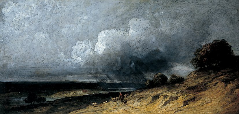 Myrsky Montmartren yllä, n. 1763 - 1843 (öljy paperille) tekijältä Georges Michel