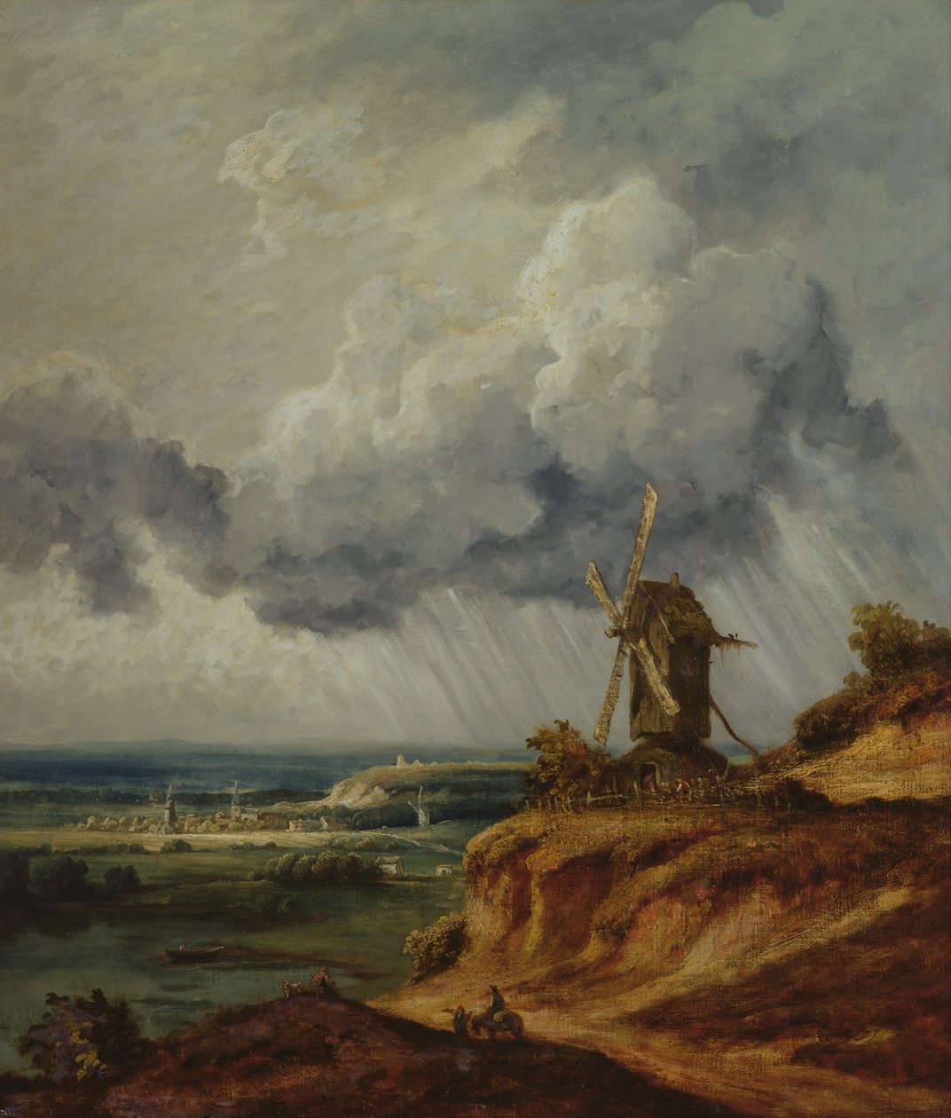 Argenteuilin tuulimylly, noin 1830 tekijältä Georges Michel