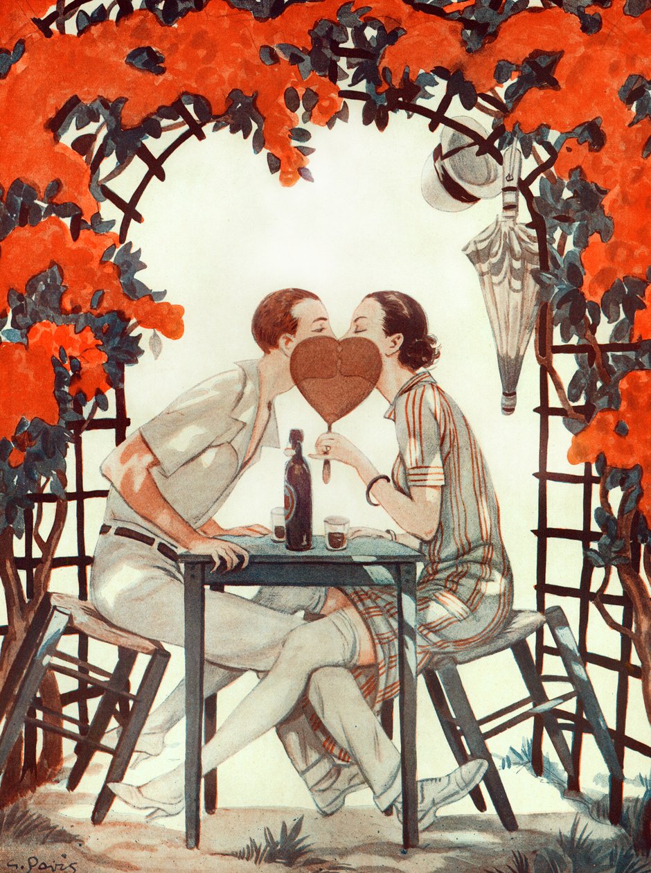 Sentimental Aritmetic, kuvitus teoksesta "La Vie Parisienne", 26. syyskuuta 1925 (litho) tekijältä Georges Pavis
