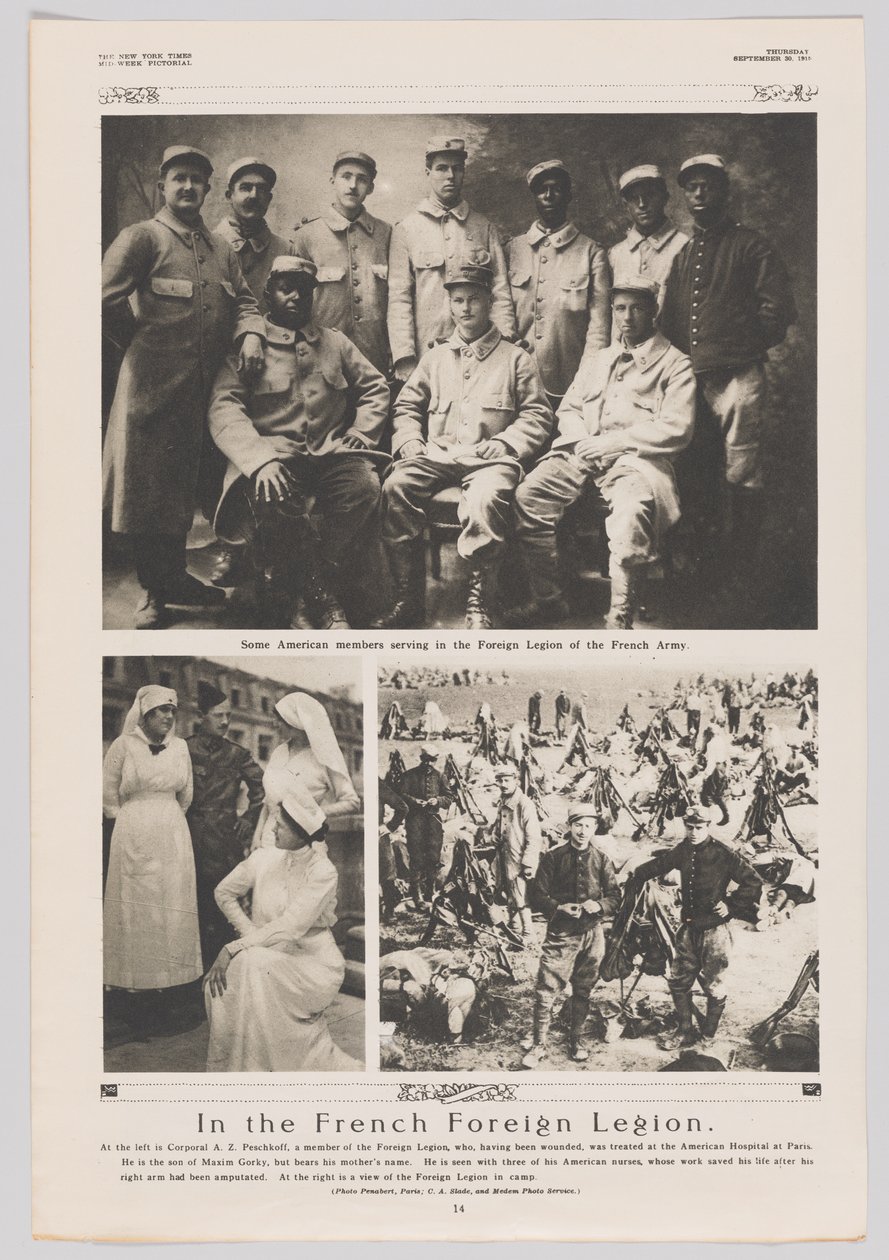Ranskan muukalaislegioonassa 30.9.1915 tekijältä Georges Penabert