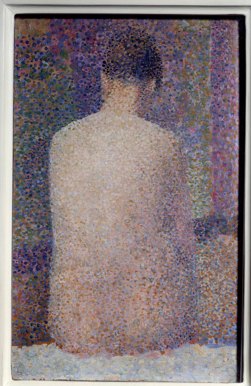 Georges Seuratin (1859-1891) selkämaalaus 1887 su. 0,24x1,55 m Pariisi, musee d