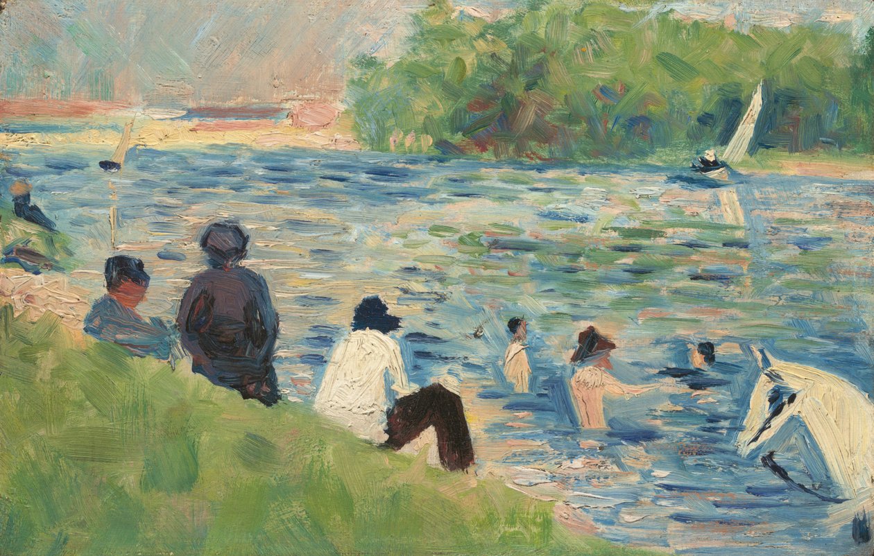 Asnièresin uimareiden tutkimus, 18831884. tekijältä Georges Pierre Seurat