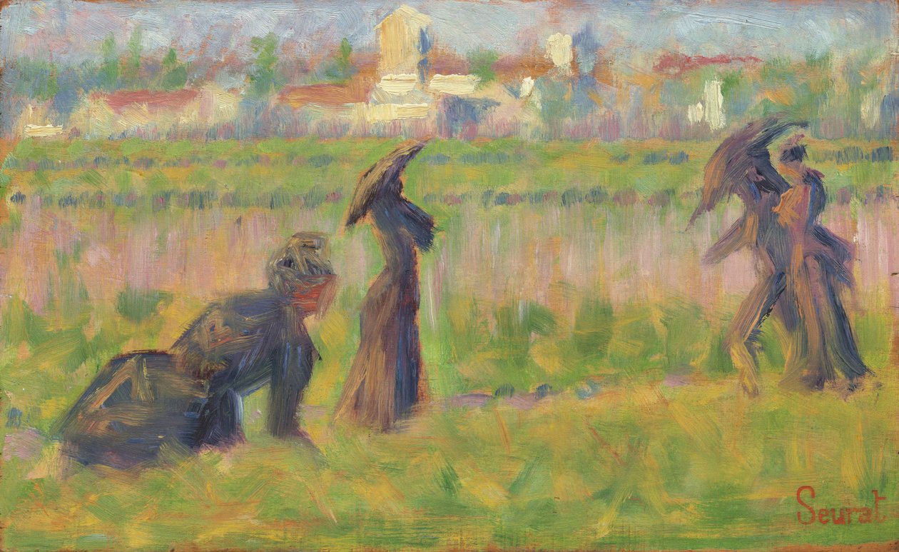 Figuurit maisemassa, c. 1883. tekijältä Georges Pierre Seurat