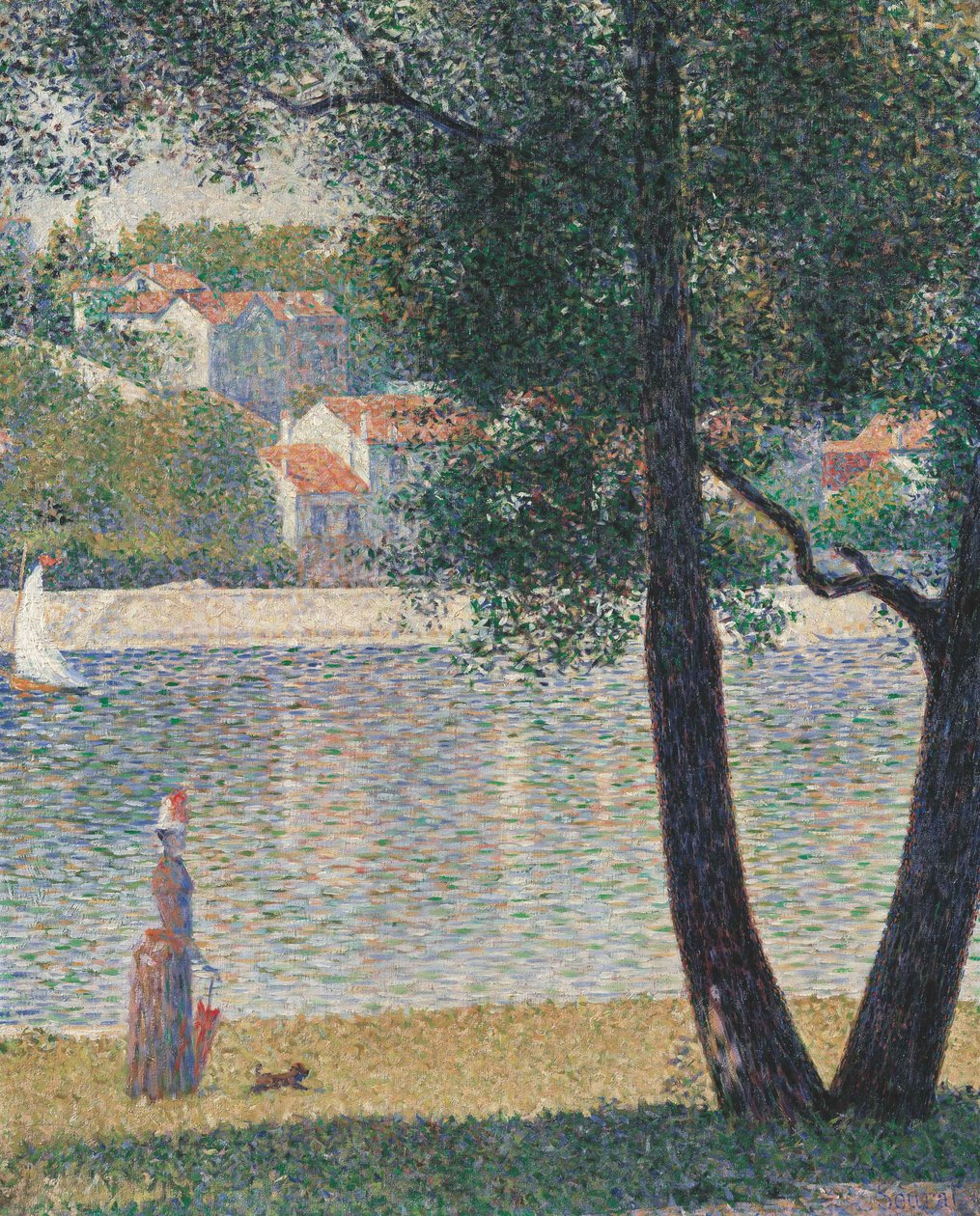 Seine Courbevoiessa, 1885. tekijältä Georges Pierre Seurat