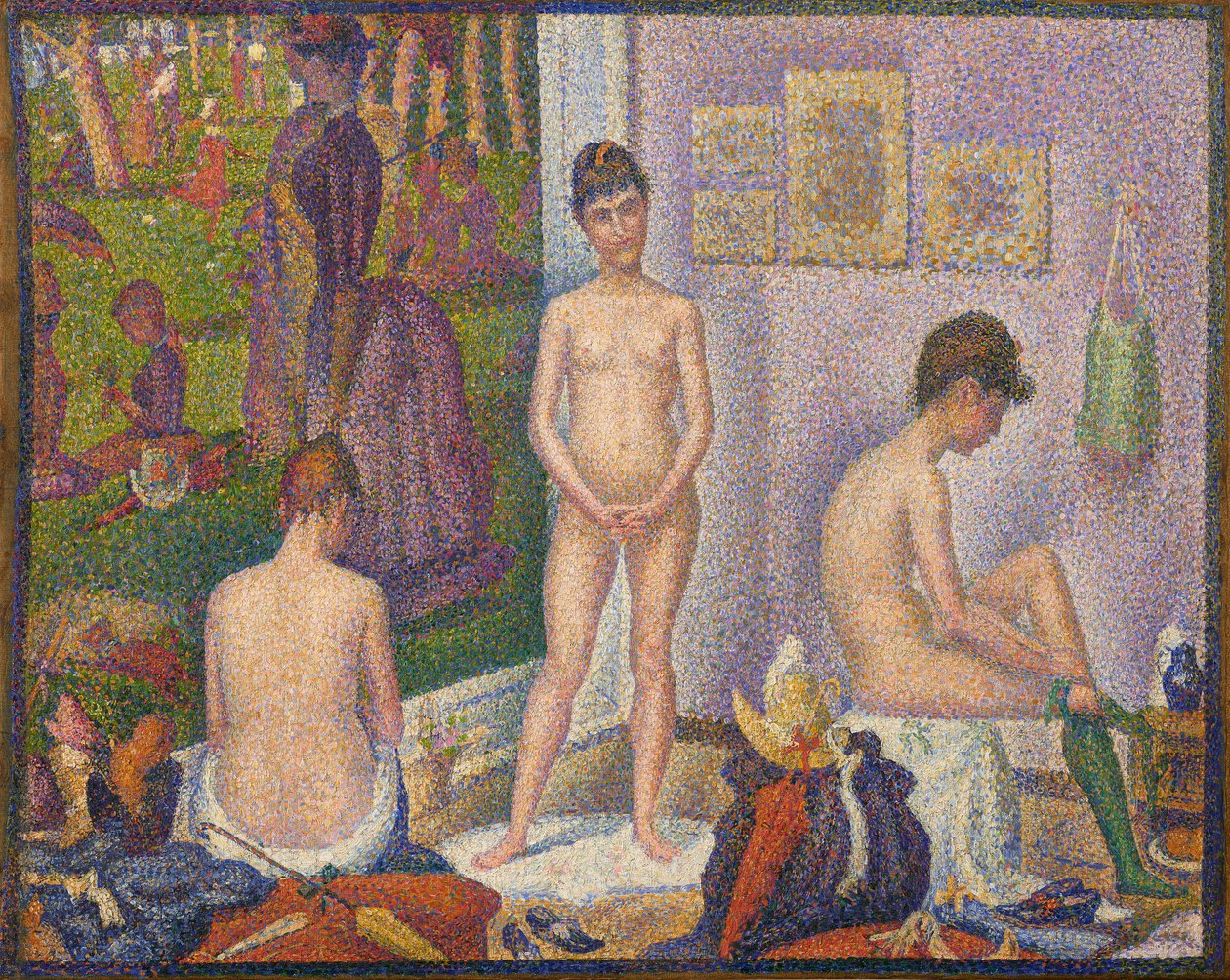 Les Poseuses, Ensemble (pieni versio) tekijältä Georges Pierre Seurat