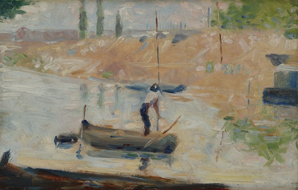 Mies veneessä, n. 1884 tekijältä Georges Pierre Seurat