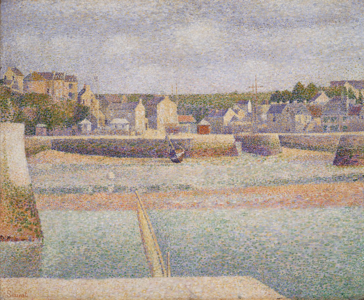 Port-en-Bessin: Bessin-Bessin: Ulkosatama (laskuvesi): Ulkosatama (laskuvesi) tekijältä Georges Pierre Seurat