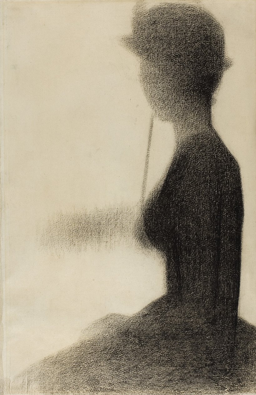 Istuva nainen aurinkovarjolla tekijältä Georges Pierre Seurat