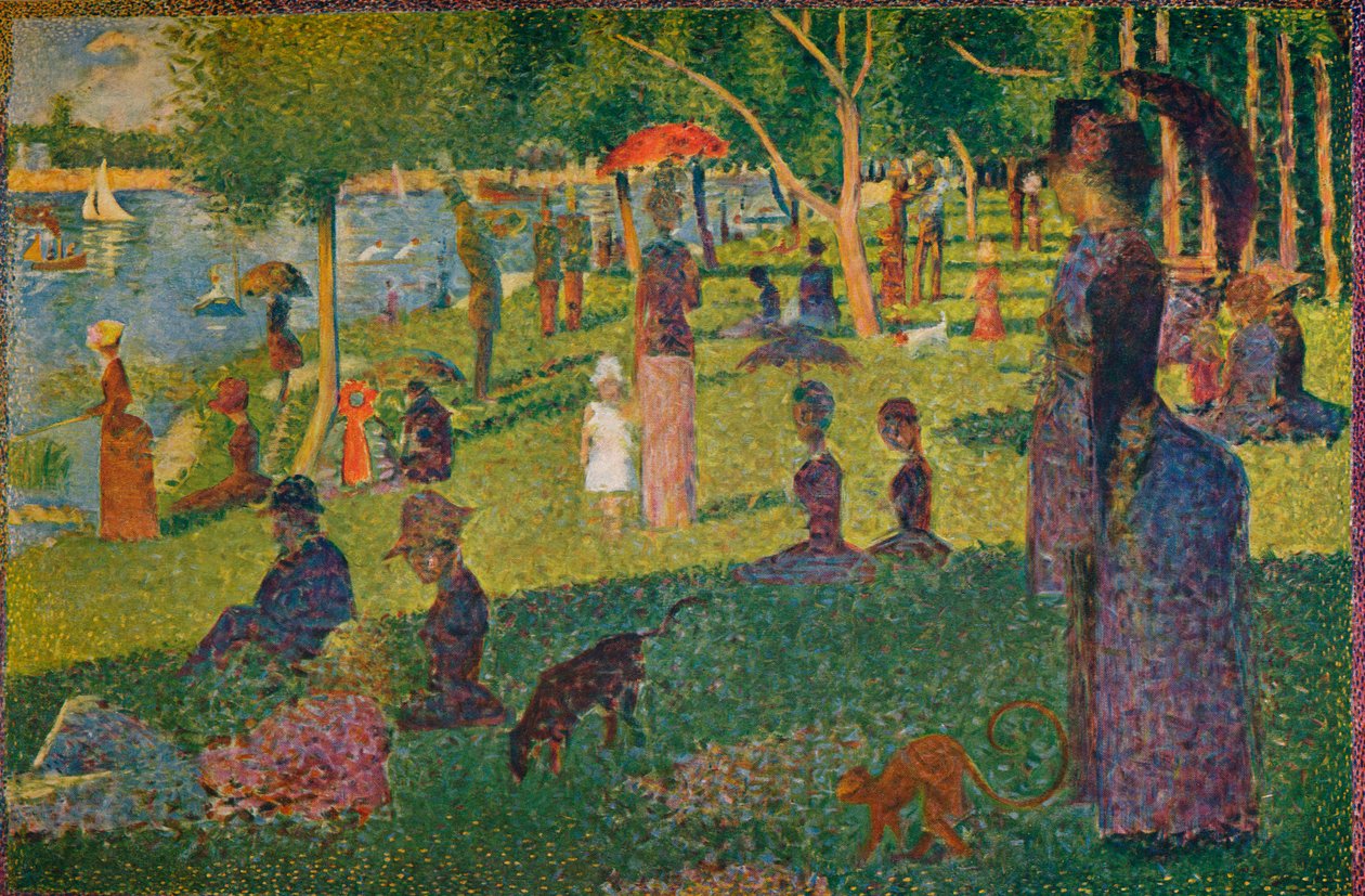 Study for A Sunday on La Grande Jatte, 1884 tekijältä Georges Pierre Seurat