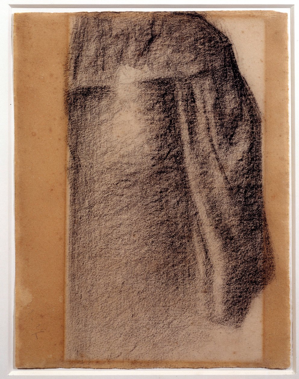 Hametutkimus sunnuntaille Grande Jattessa Georges Seuratin piirtää mustaa liitua tekijältä Georges Pierre Seurat