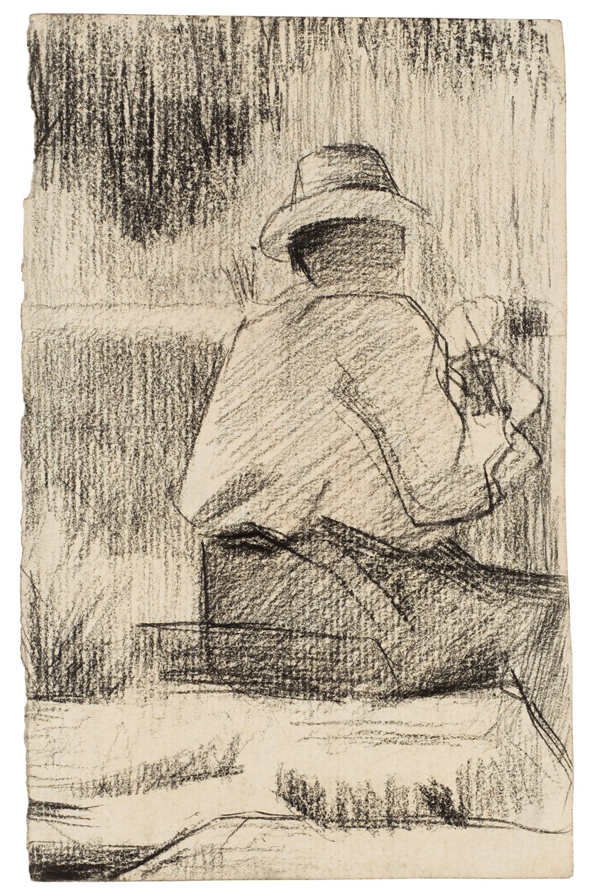 Taidemaalari ja hänen palettinsa; Taidemaalari paletin kanssa, n. 1881 tekijältä Georges Pierre Seurat