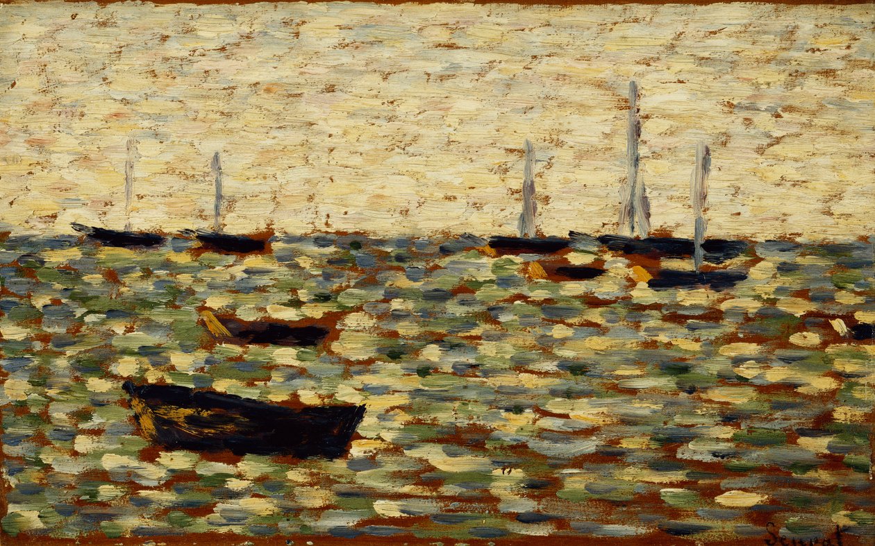 Meri Grandcampissa; La Mer Grandcamp, 1885 tekijältä Georges Pierre Seurat