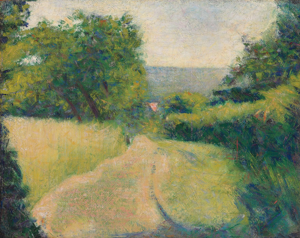 Uponnut Lane; Hollow Road, 1882 tekijältä Georges Pierre Seurat