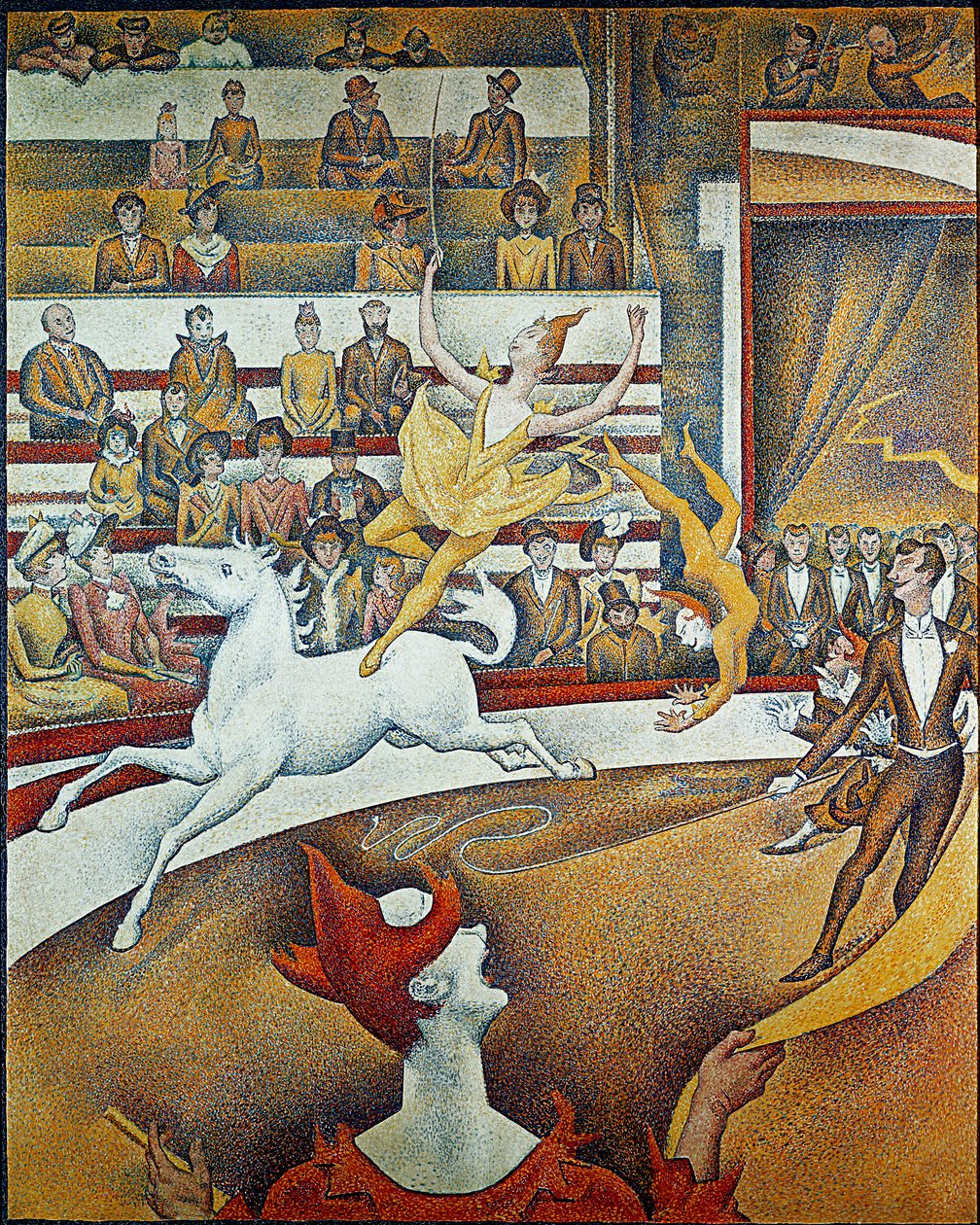 Sirkus (öljy kankaalle tekijältä Georges Pierre Seurat