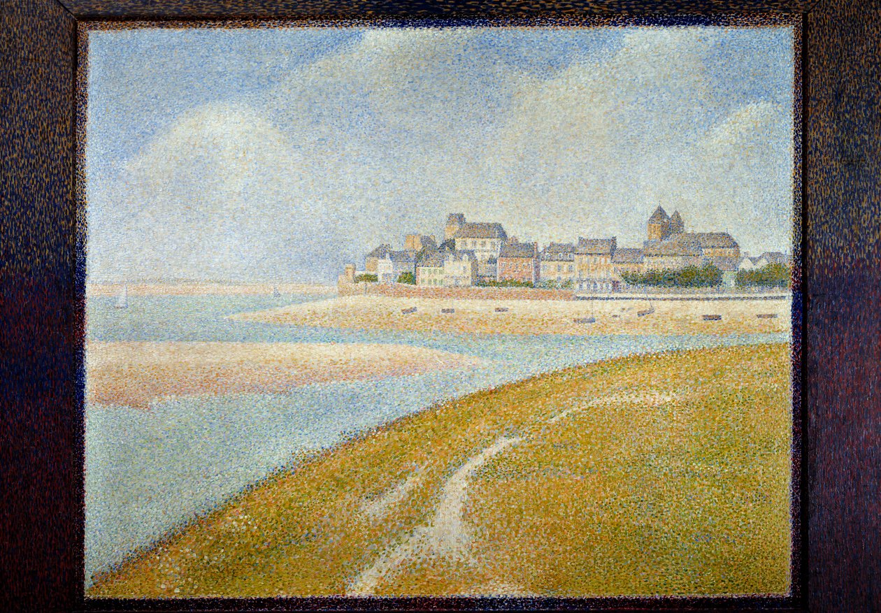 Näkymä Le Crotoysta ylävirtaan tekijältä Georges Pierre Seurat