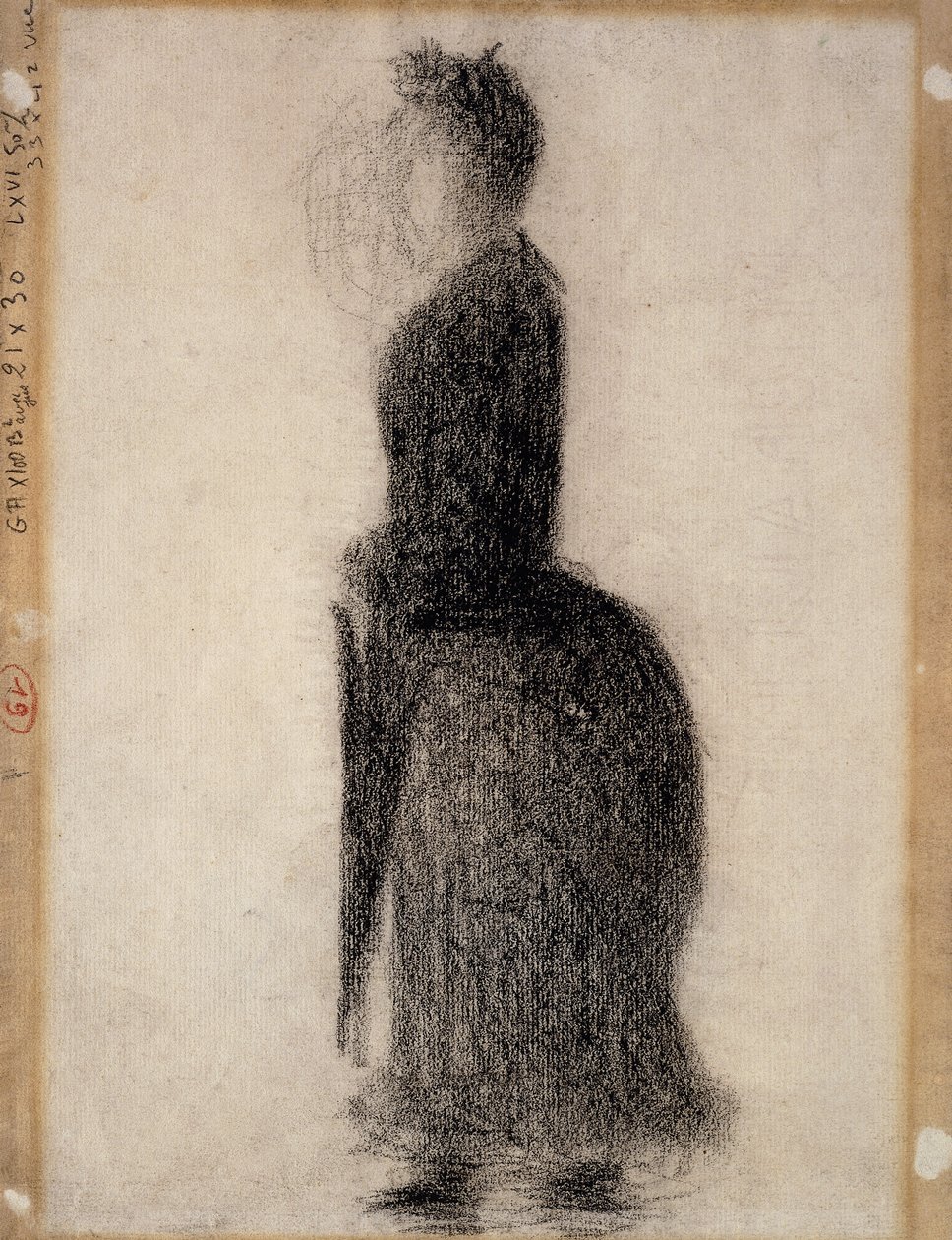 Nainen aurinkovarjolla; Nainen sateenvarjolla, n. 1883 tekijältä Georges Pierre Seurat
