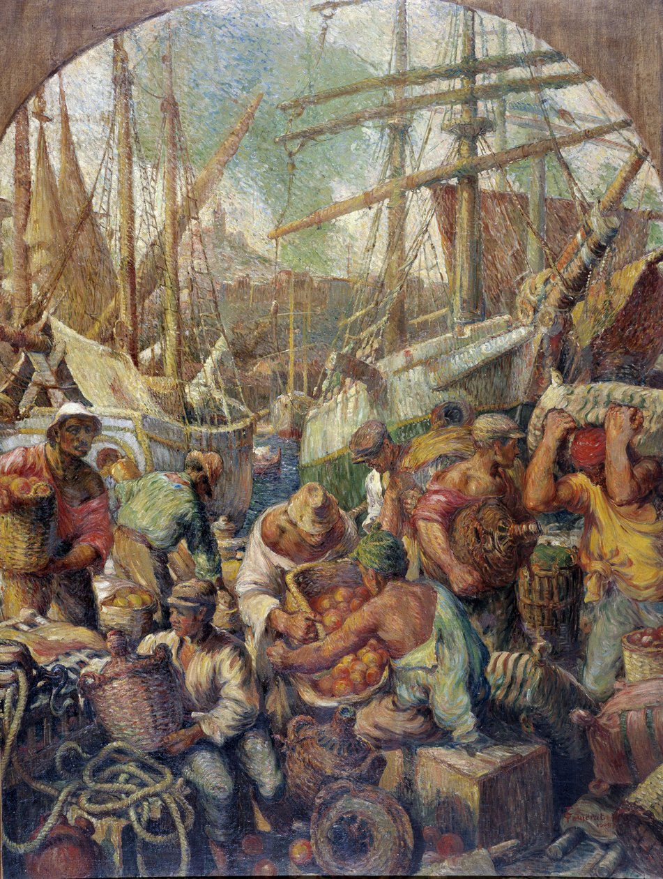 Tavaroiden purkaminen Georges Pomeratin maalaus (19-1900-luku) 1900-luku Pakollinen maininta: Kokoelman perustan terveisiä Provencesta, Marseillesta tekijältä Georges Pomerat