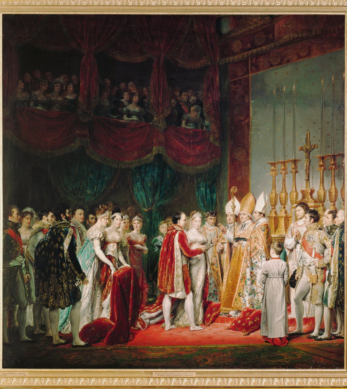 Napoleon I:n ja Habsburg-Lothringenin Marie Louisen häät ... (maalaus kankaalle) tekijältä Georges Rouget