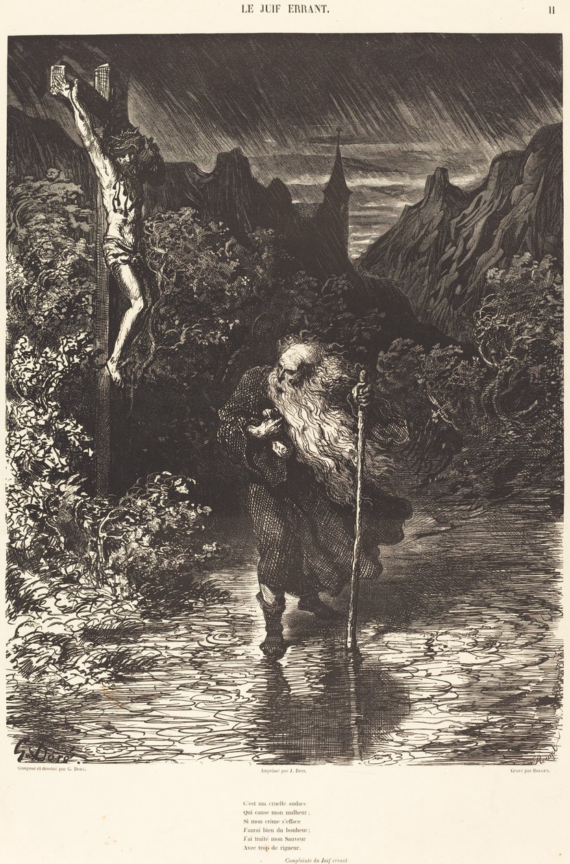 Vaeltava juutalainen tekijältä Georges Rouget after Gustave Doré