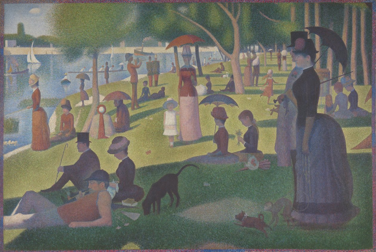 Sunnuntai La Grande Jatte - 1884 tekijältä Georges Seurat
