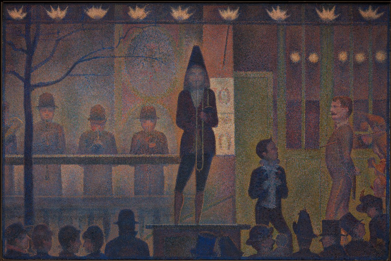 Sirkuksen sivunäytös tekijältä Georges Seurat