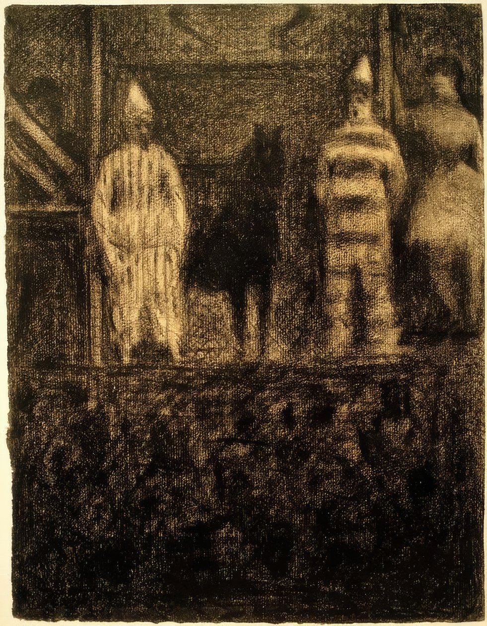 Clowns et poney (Une Parade) (Clowns and Pony / Parade) tekijältä Georges Seurat
