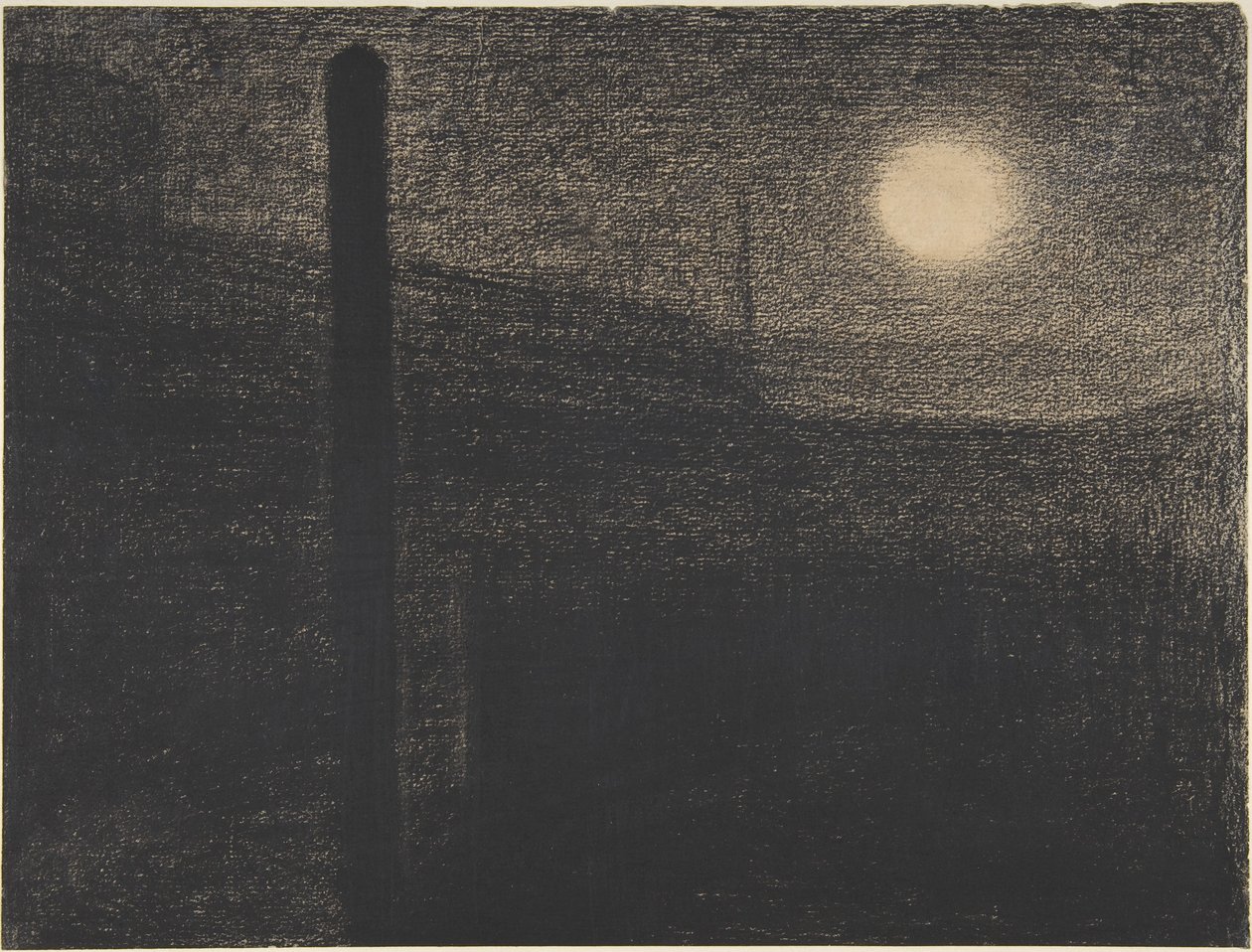 Courbevoie: tehtaita kuunvalossa tekijältä Georges Seurat