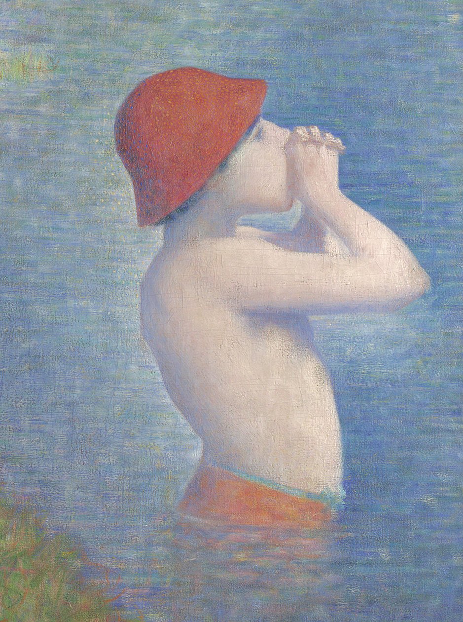 Yksityiskohta Asnièresin uimareista, 1884 tekijältä Georges Seurat