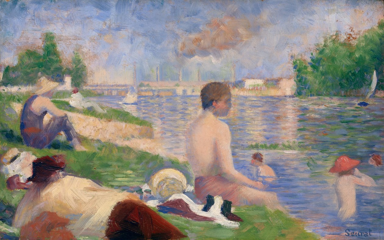 Loppututkimus elokuvasta "Bathers at Asnières" (Kylpijät Asnièresissa) tekijältä Georges Seurat