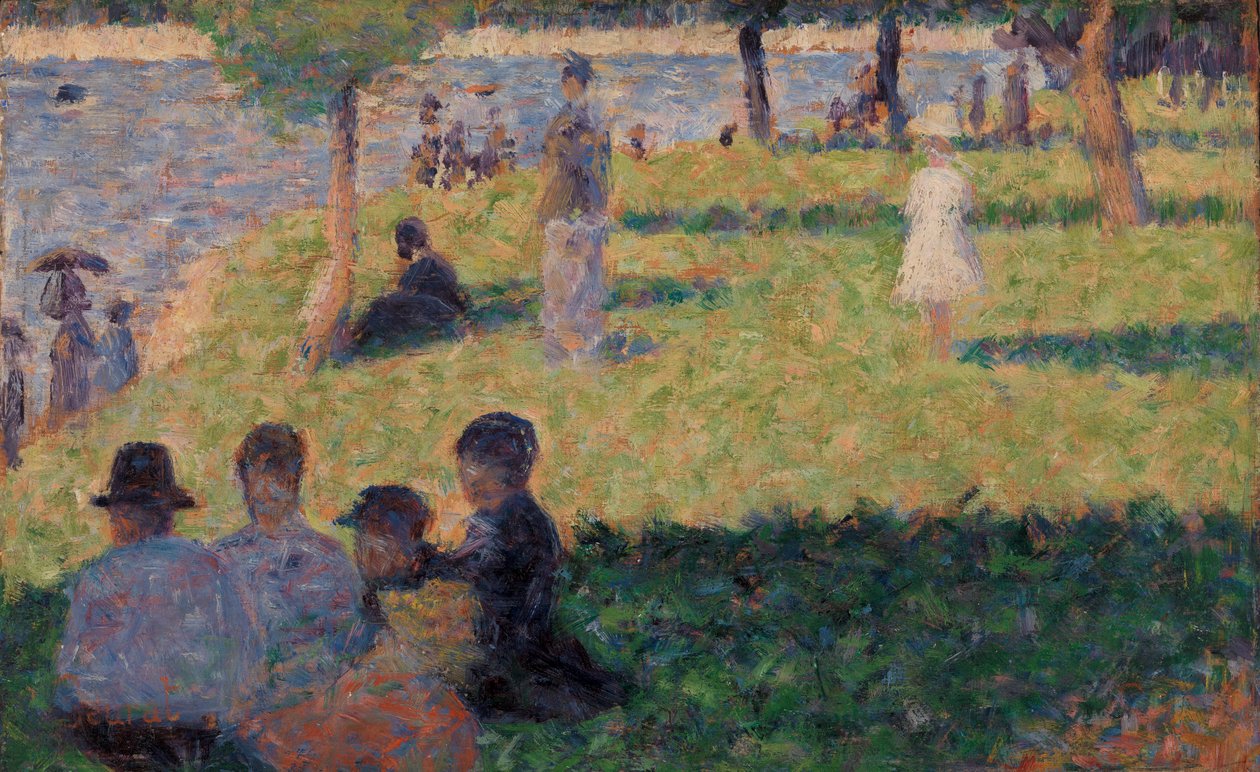 Figuuriryhmä (Tutkimus "A Sunday on La Grande Jatte")" tekijältä Georges Seurat