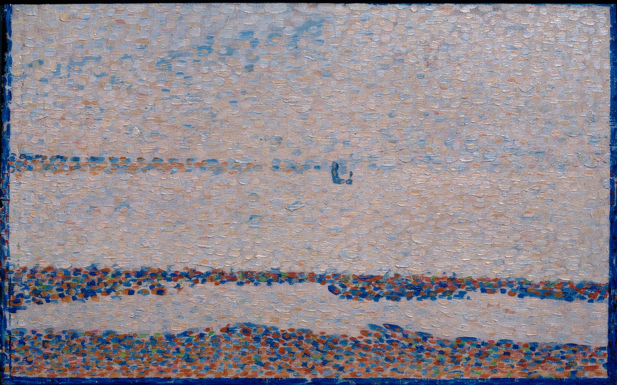 La Plage, vene Gravelinesissa (Strand bei Gravelines) tekijältä Georges Seurat